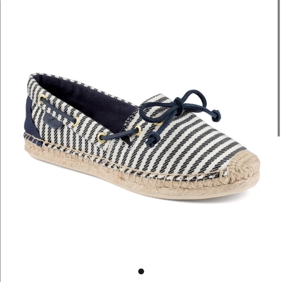Sperry Katama Breton Navy Stripe Espadrilles - Picture 1 of 6